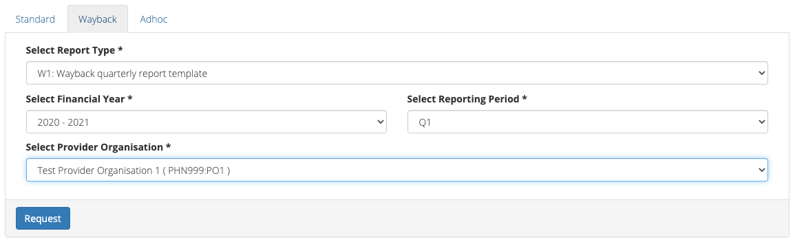 Reports tab View